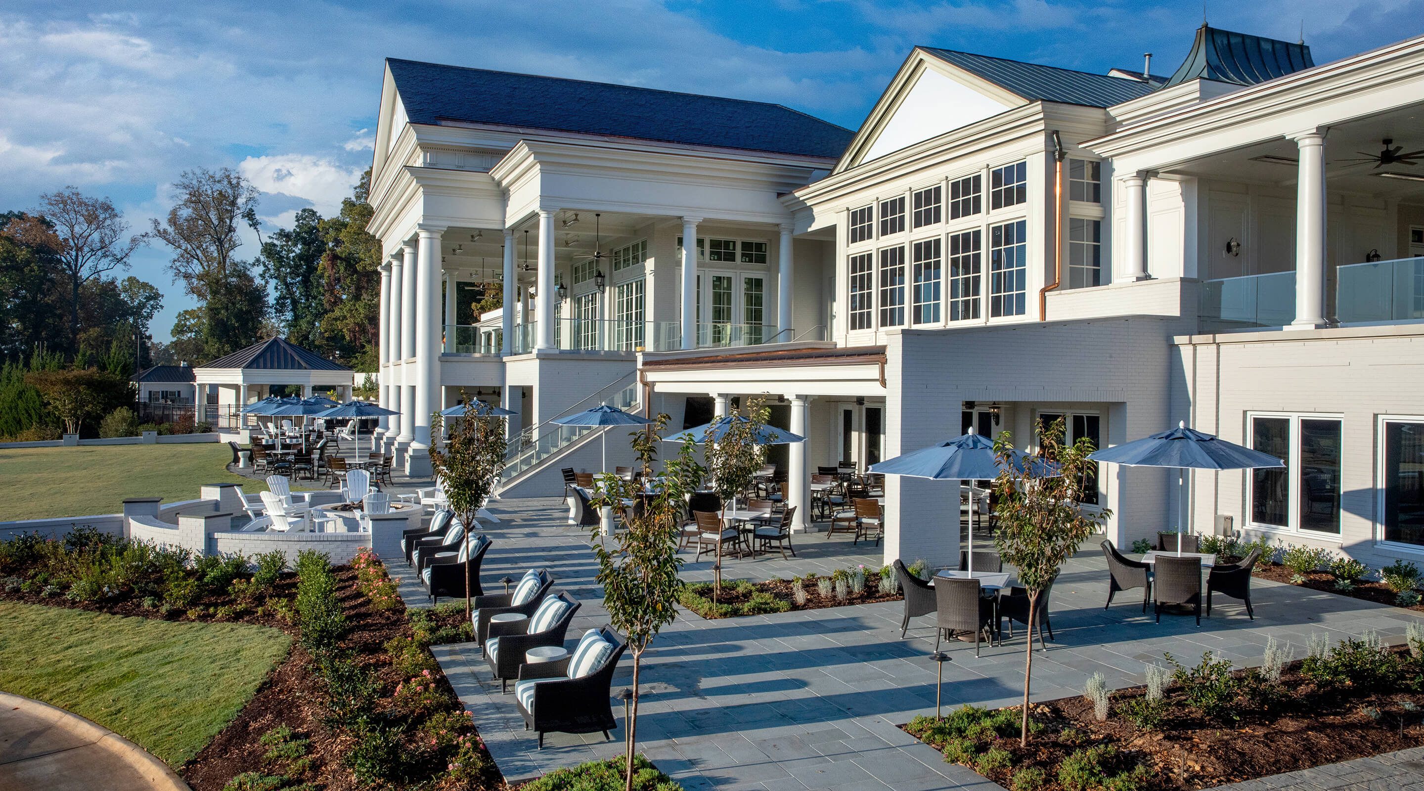 club exterior and seating